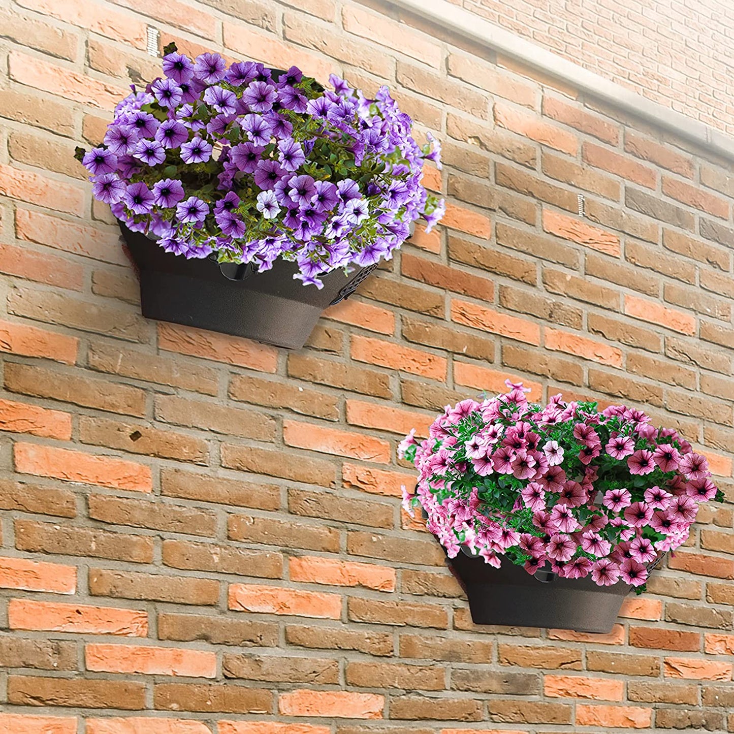 DIVCHI 18" Wall Hanging Baskets Wall-Mounted Flower Planters Basket For Garden