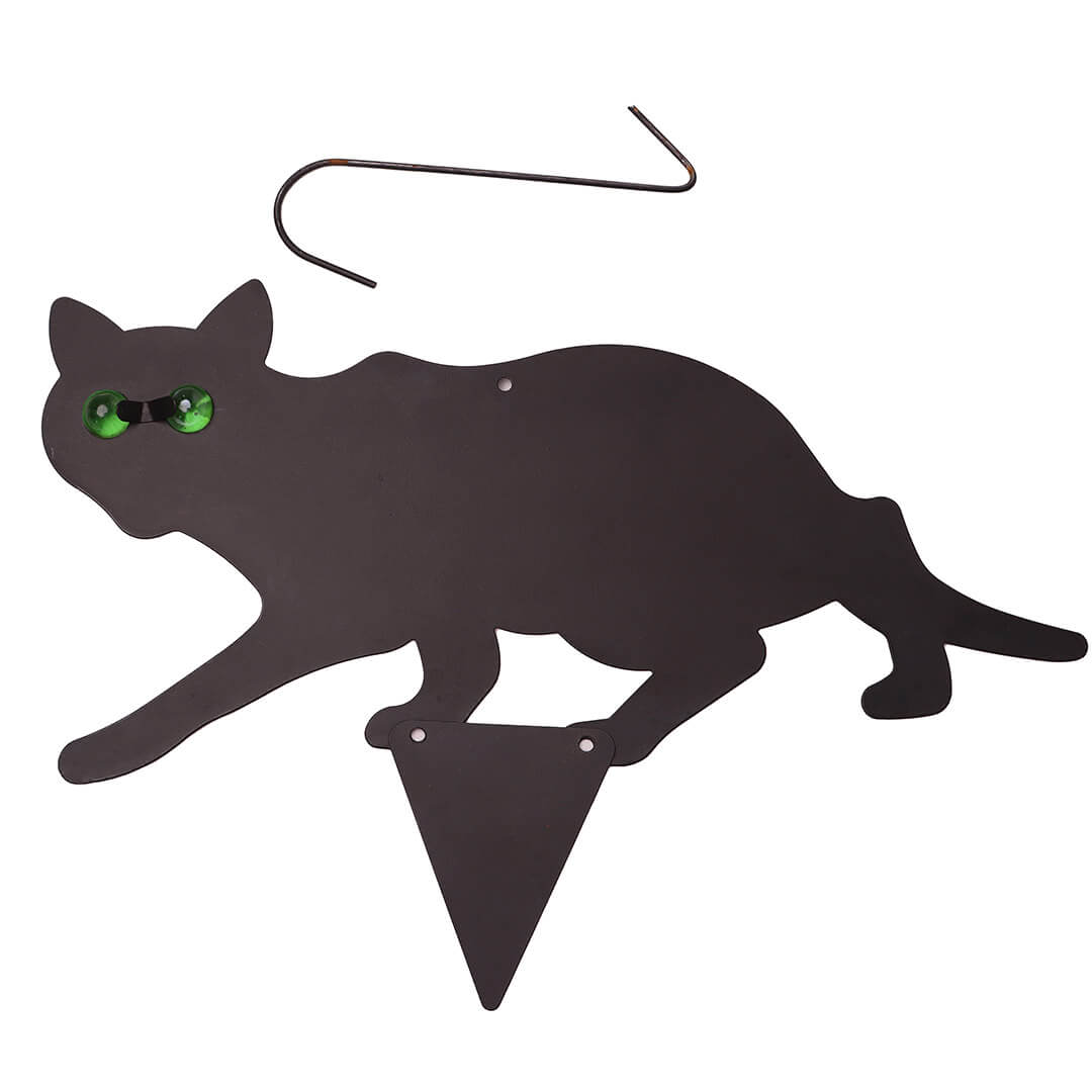 Black Cat Silhouette For Garden | Cat With Scary Eyes