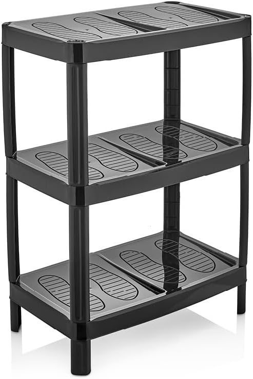 DIVCHI Shoe Rack 3 AND 4  Tier Shoe Slots Rack Space Saving Shoe Storage Organiser Narrow Freestanding Shoes Racks Footwear Organizer