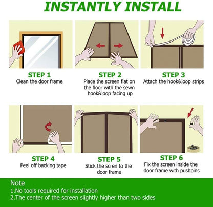 Door Magnetic Fly Screen | Automatic Curtain Closers | Insect Mesh Uk