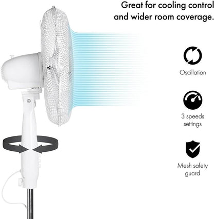 Oscillating Quiet Fan | Pedestal Electric Fan | Fan Pedestal