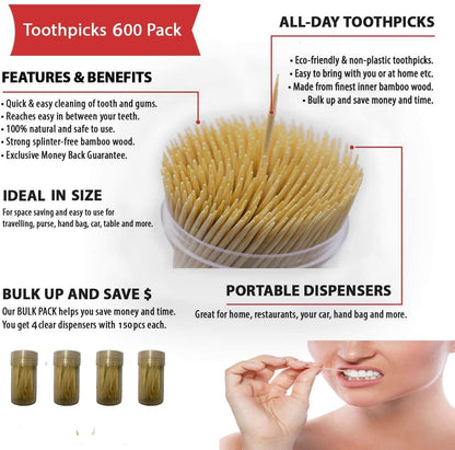 Bamboo Cocktail Sticks | Toothpick Dispenser Uk | Bamboo Tooth Picks