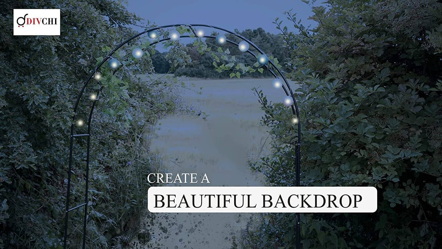 Black Metal Arch For Garden | Steel Arch Garden | Steel Frame Arch