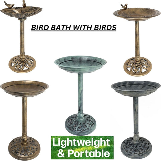 Bird Bath for Garden Freestanding Feeder Bowl Pedestal Birdbath for Outdoors Patio Yard & Lawn Décor