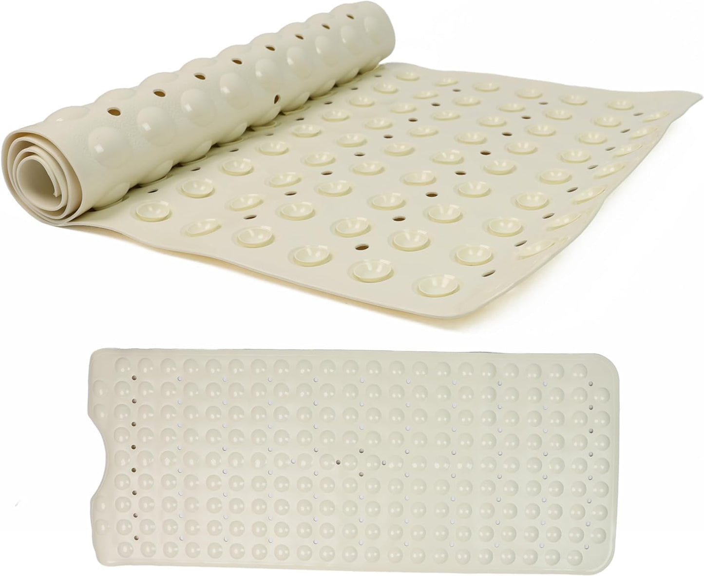 100 x 40 cm Shower Bath Mat Non Slip Anti Mould & Mildew With Strong Suction Cups Grip And Drain Holes