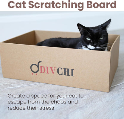 Cat Scratching Board With Box 5 Pcs Cat Scratch Pad With Catnip For Kitty