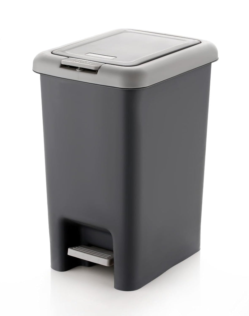 Kitchen Trash Can with Pedal - Wastebasket for Home, Office, Bathroom and Bedroom - Garbage Bin with Lid and Liner