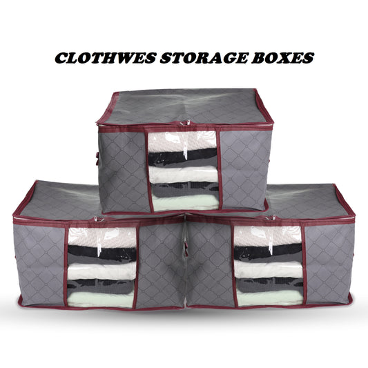 90L 3 PACK CLOTHES STORAGE BAGS EASY TO ASSEBLE SAVES PLENTY OF WARDROP SPACE