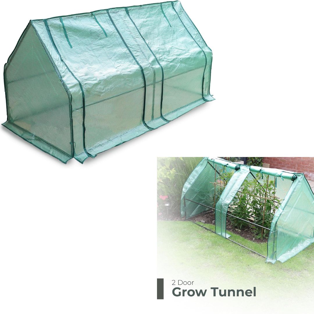 Mini Greenhouse Grow Tunnel With 2 Zipper Doors Vegetable Growhouse Plants Tent