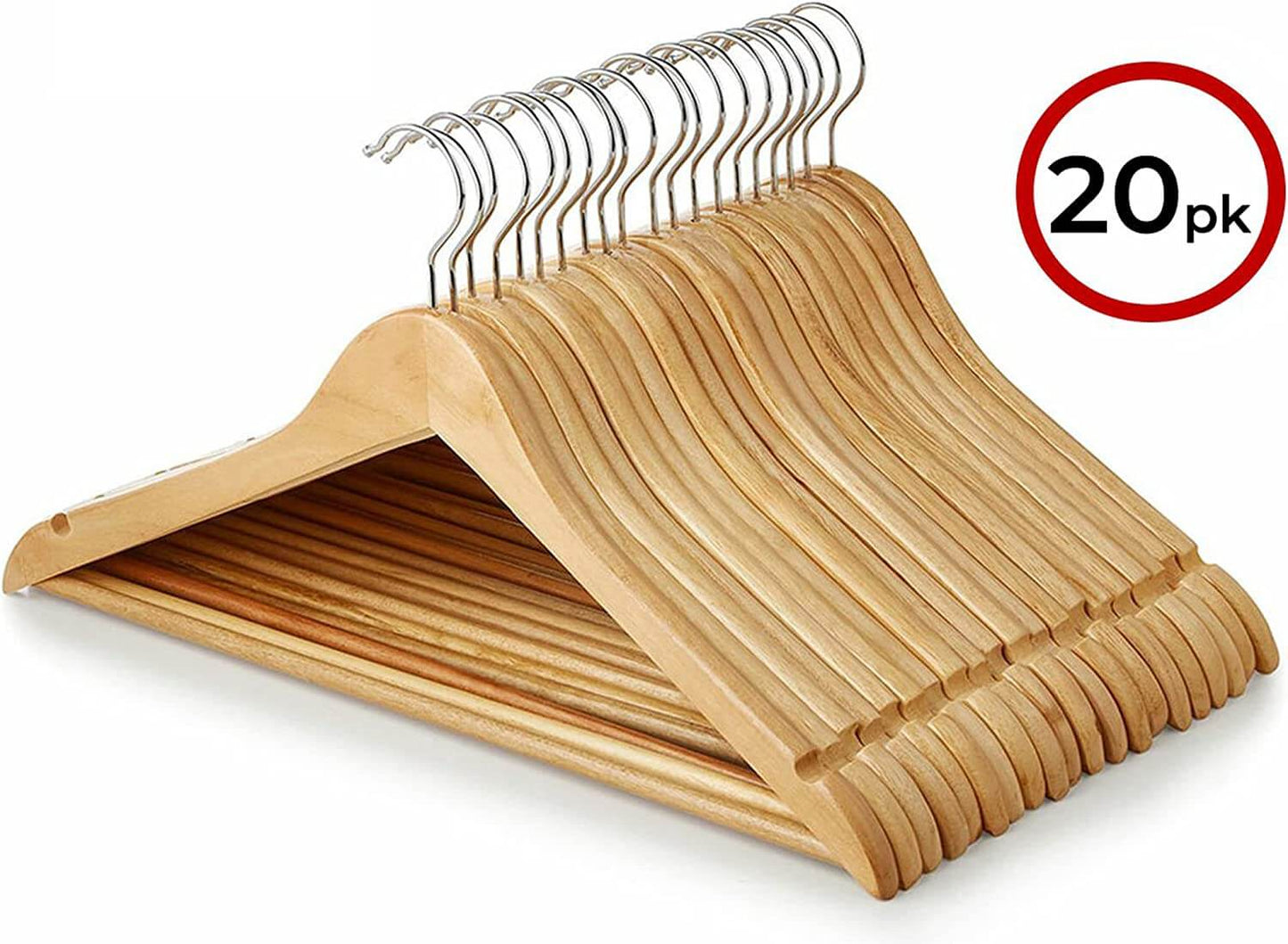 Strong Wooden Coat Hangers | Non Slip Coat Hangers Uk