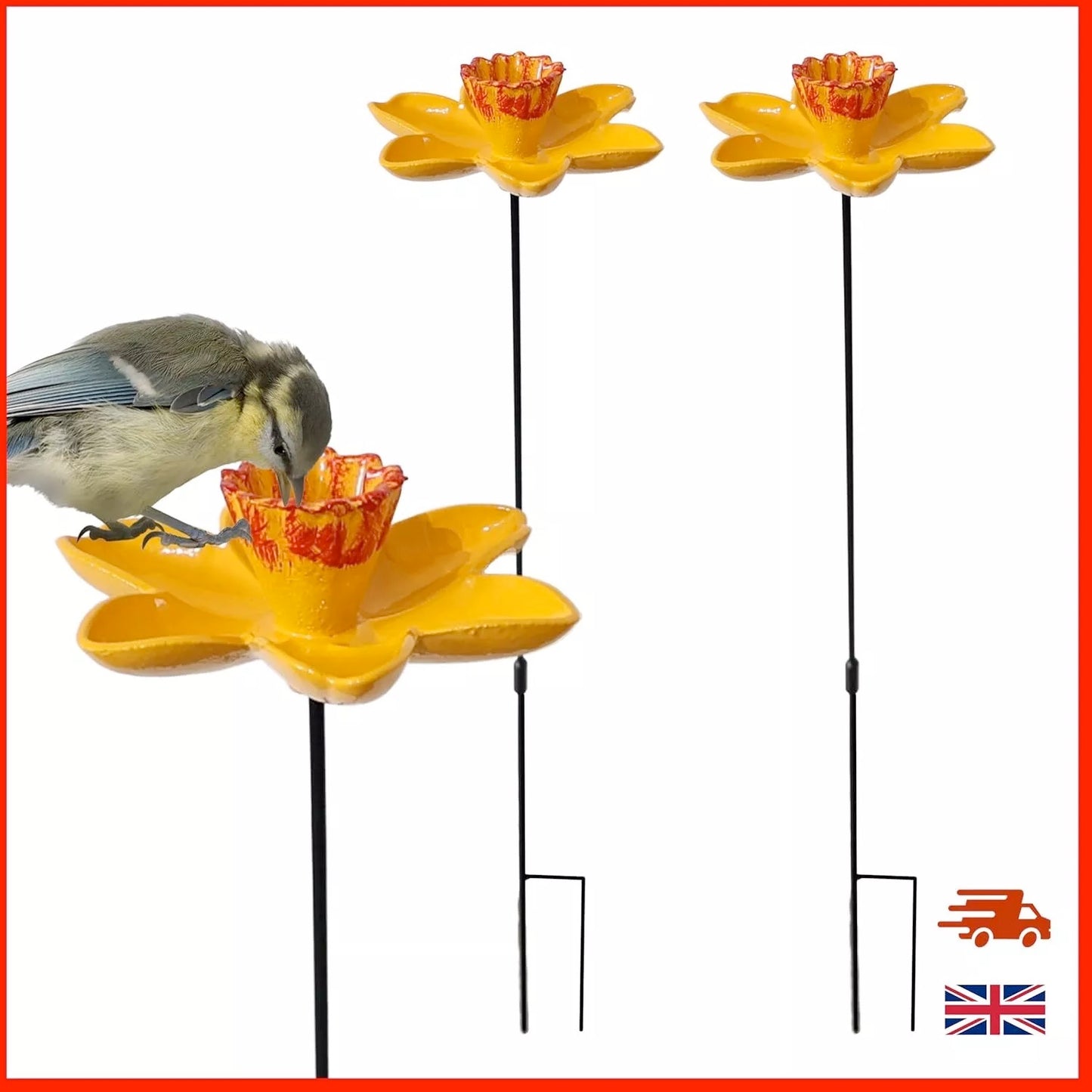 2 Pack Bird Feeding Station Metal Attractive Perfect Garden Decor