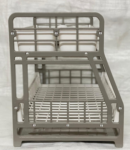 2-Tier Dish Drying Rack Large Capacity Drainer, Utensil Holder, Drain board