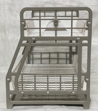 2-Tier Dish Drying Rack Large Capacity Drainer, Utensil Holder, Drain board