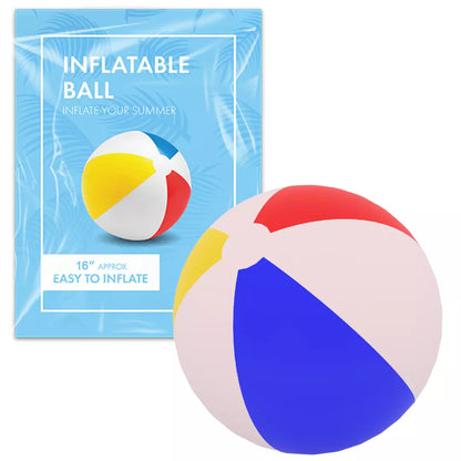 16"Inch Inflatable Beach Ball Perfect for Pool Group Activities & Games