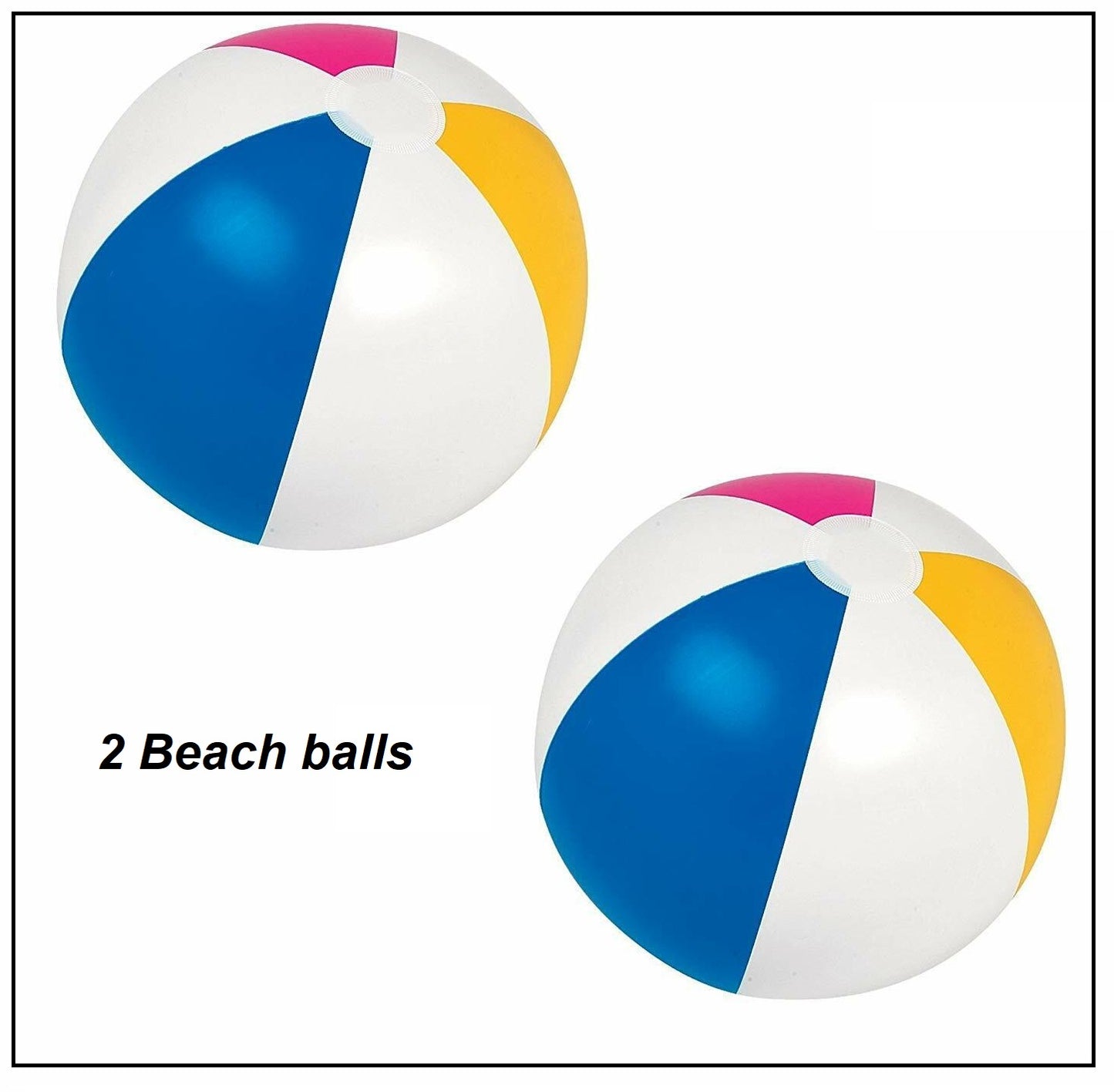 SIZE 20 / 50cm | INFLATABLE BEACH BALL | GLOSSY PANEL BALL.