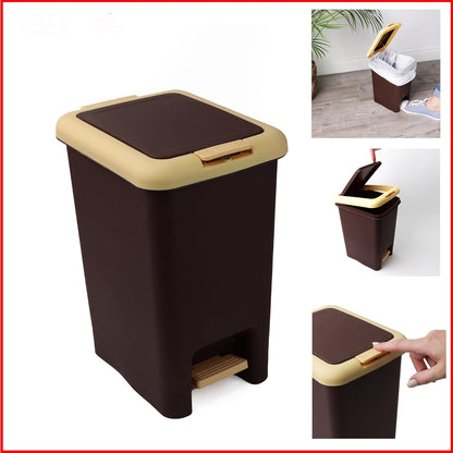 Kitchen Trash Can with Pedal - Wastebasket for Home, Office, Bathroom and Bedroom - Garbage Bin with Lid and Liner