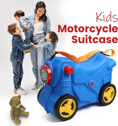 Kids Suitcase with Wheels Ride On Hand Luggage Cabin Trolley Travel Bags