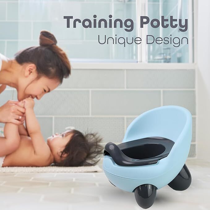 Toilet Training Seat with Non Slip Feet Splash Guard High Back Seat & Removable