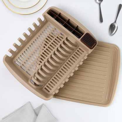 Plastic Dish Drying Rack Sink Drainer Cutlery Cup Utensil Holder For Kitchen