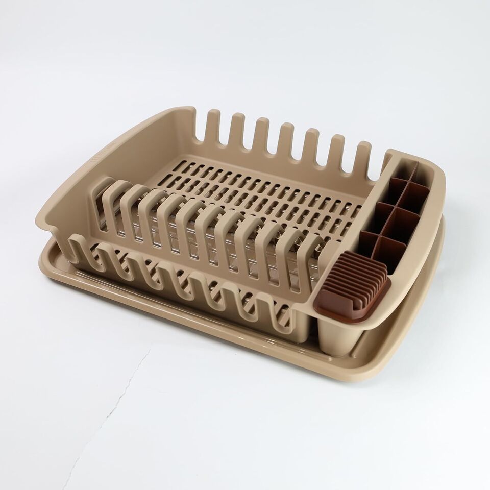 Plastic Dish Drying Rack Sink Drainer Cutlery Cup Utensil Holder For Kitchen