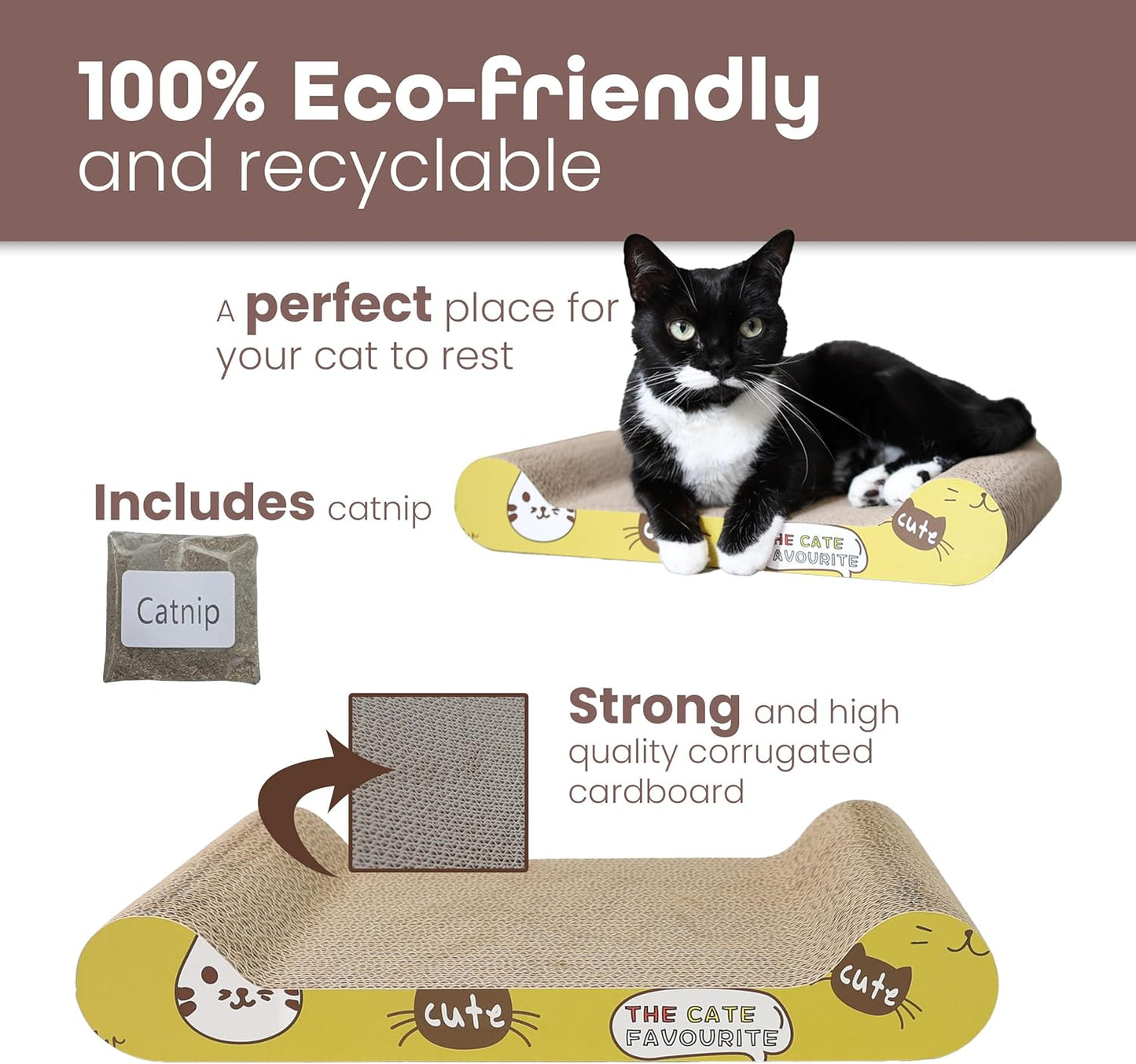 Cat Scratching Board Cat Scratching Pad with Catnip Available in Pack Size