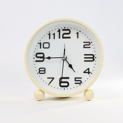 Non-Ticking Table Clock With Large Display Battery Powered For Heavy Sleepers