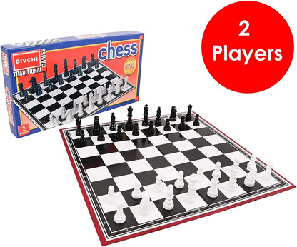 Chess Board Set Game -Travel Chess Piece Set with Chess Folding/Portable Storage Board-Traditional Strategy Game for Kids/Children/Adults