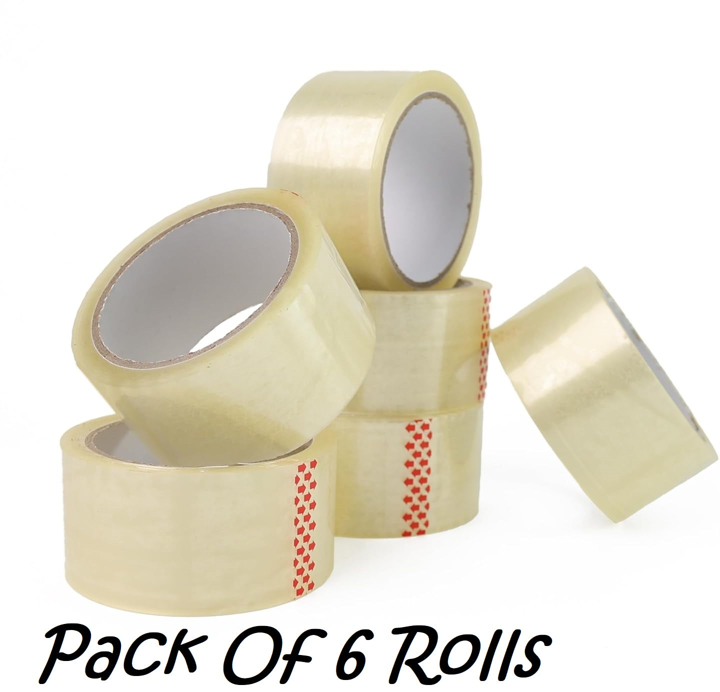 6X Rolls Sellotape Packing Sticky Sellotape Adhesive Gift Wrapping Eas ...