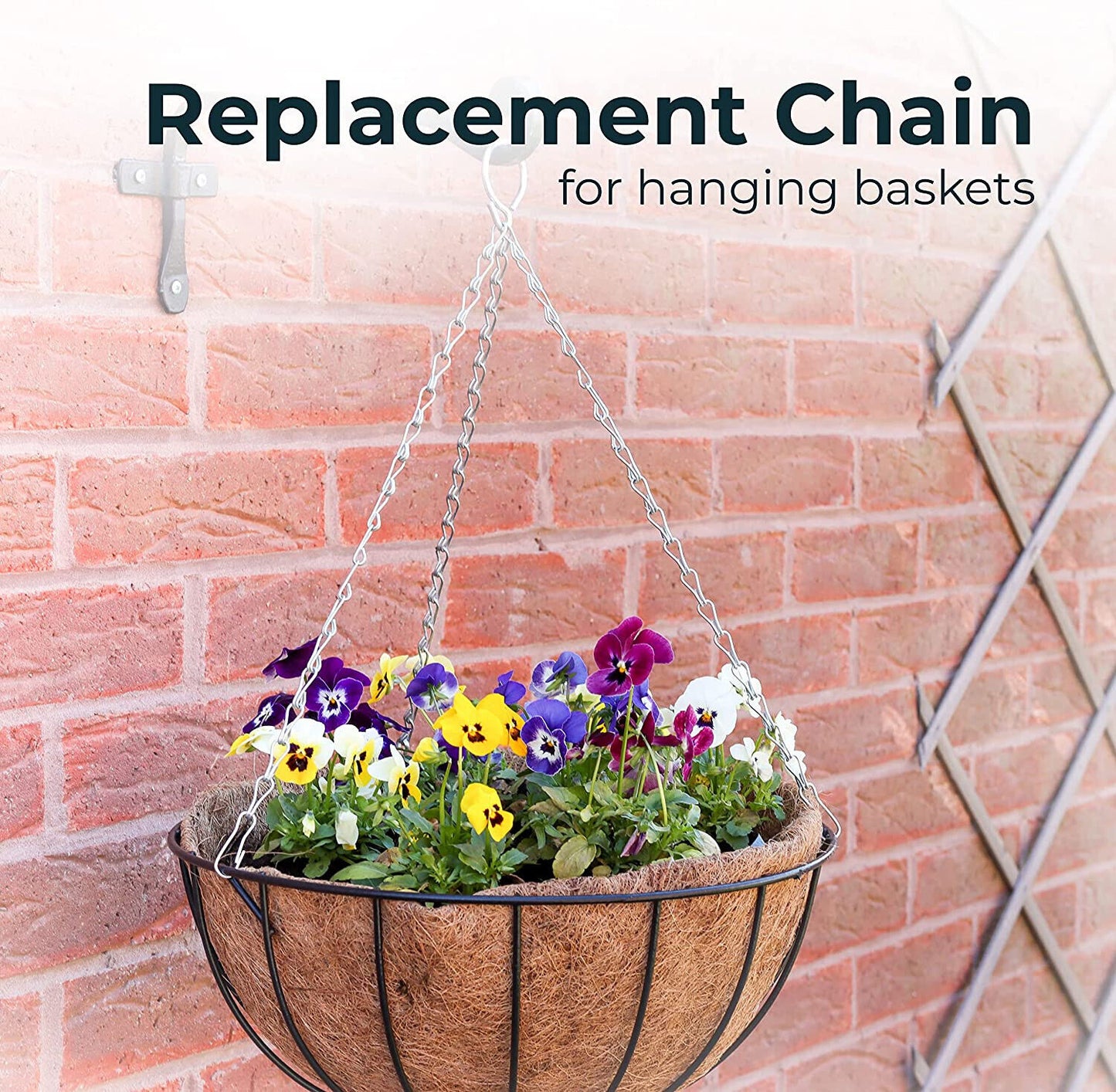 DIVCHI Chains 3 Point 18 inches Metal Replacement Chain For Hanging Basket