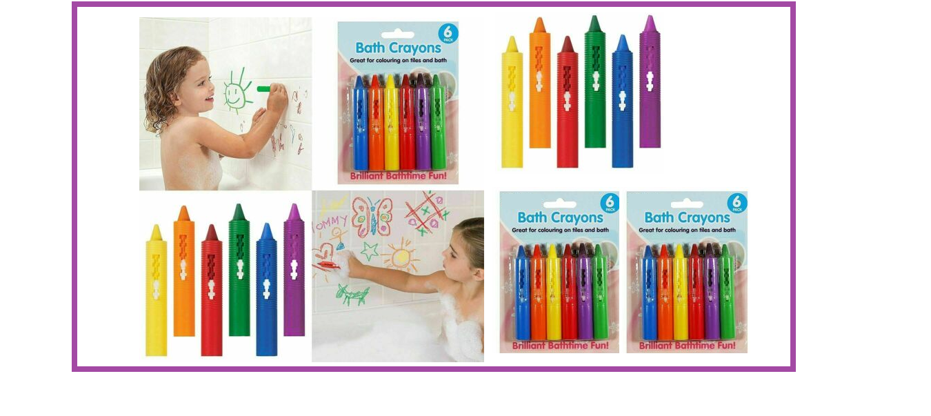 Bath Crayons For Kids  Draw in the Tub  with Colors, Fun & Exciting Washable Artwork during Bath time, Art Creations Play Set for Kids