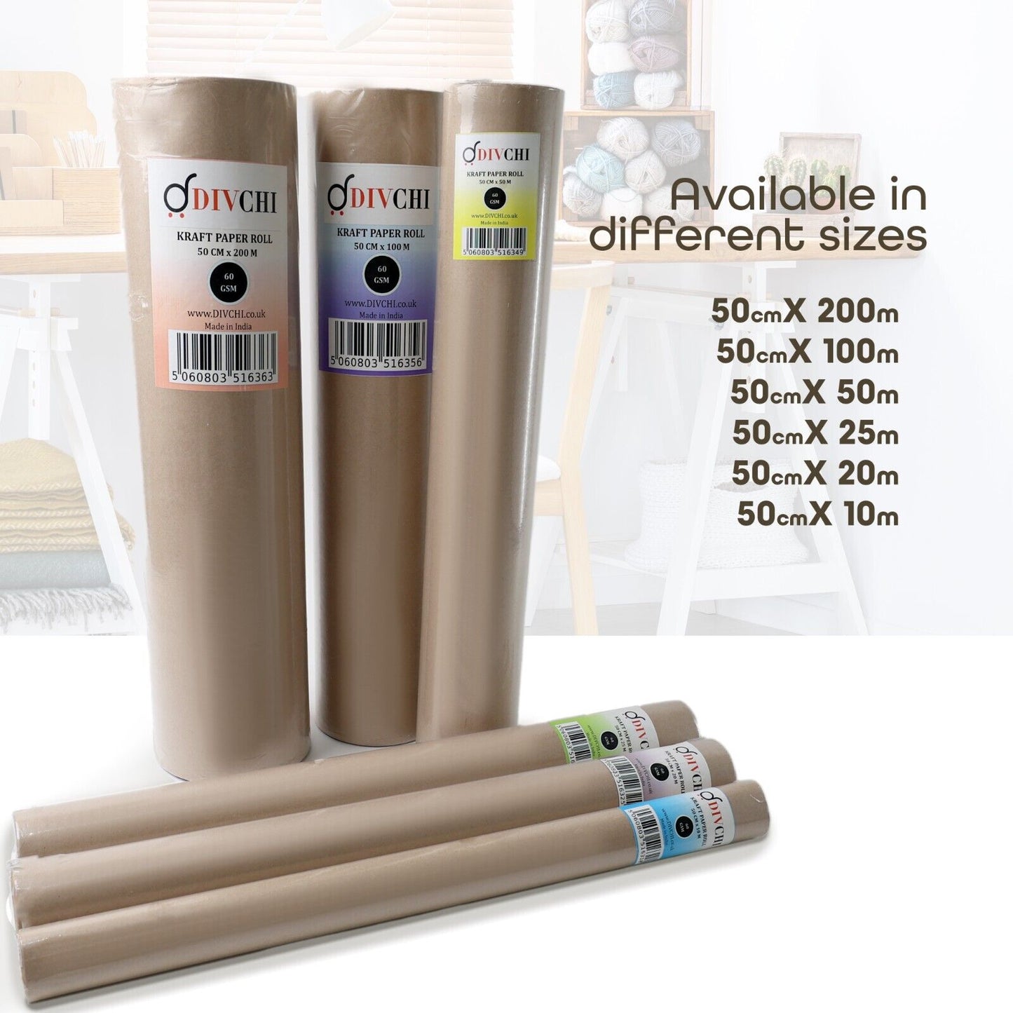 Craft Paper Roll Multipurpose Uses Premium & Rustic Finish