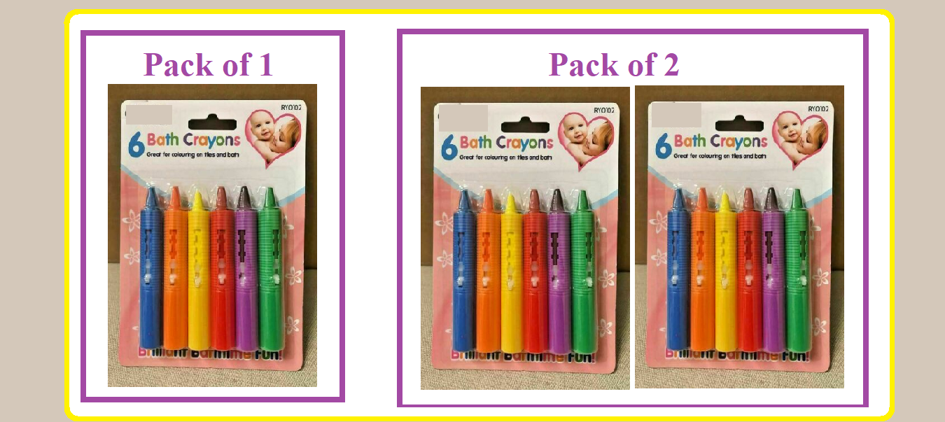 Bath Crayons For Kids  Draw in the Tub  with Colors, Fun & Exciting Washable Artwork during Bath time, Art Creations Play Set for Kids