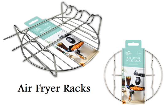 Air Fryer Wire Rack with 3 Skewers Available in 2 Size Perfect for BBQ & Cooling