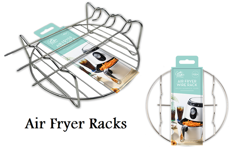 Air Fryer Wire Rack with 3 Skewers Available in 2 Size Perfect for BBQ & Cooling