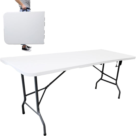 Folding Table 6ft 1.8M Heavy Duty Indoor Outdoor Garden Catering Foldable Tables