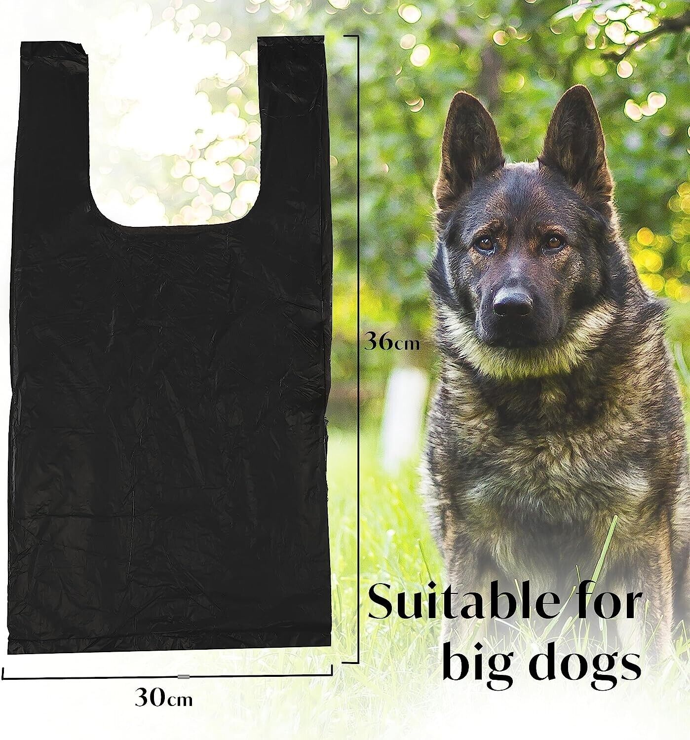 DIVCHI Dogs Poo Bag With Tie Handles Doggy Waste Pickup Bag (12 X 50 )600 Bags