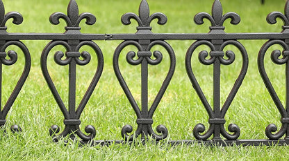 DIVCHI 4Pac Plastic Interlocking Balmoral Lawn Edging Bronze Garden Border Fence