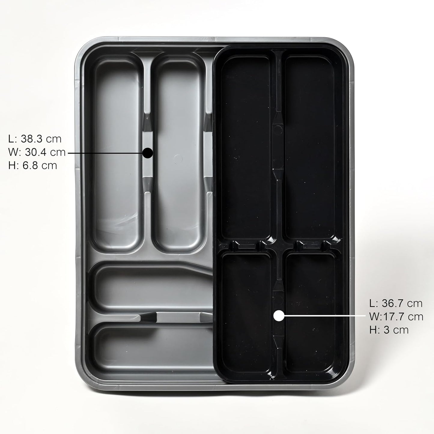 Cutlery Tray For Kitchen 2 Drawer Organiser  Utensil Tray | Flatware Storage