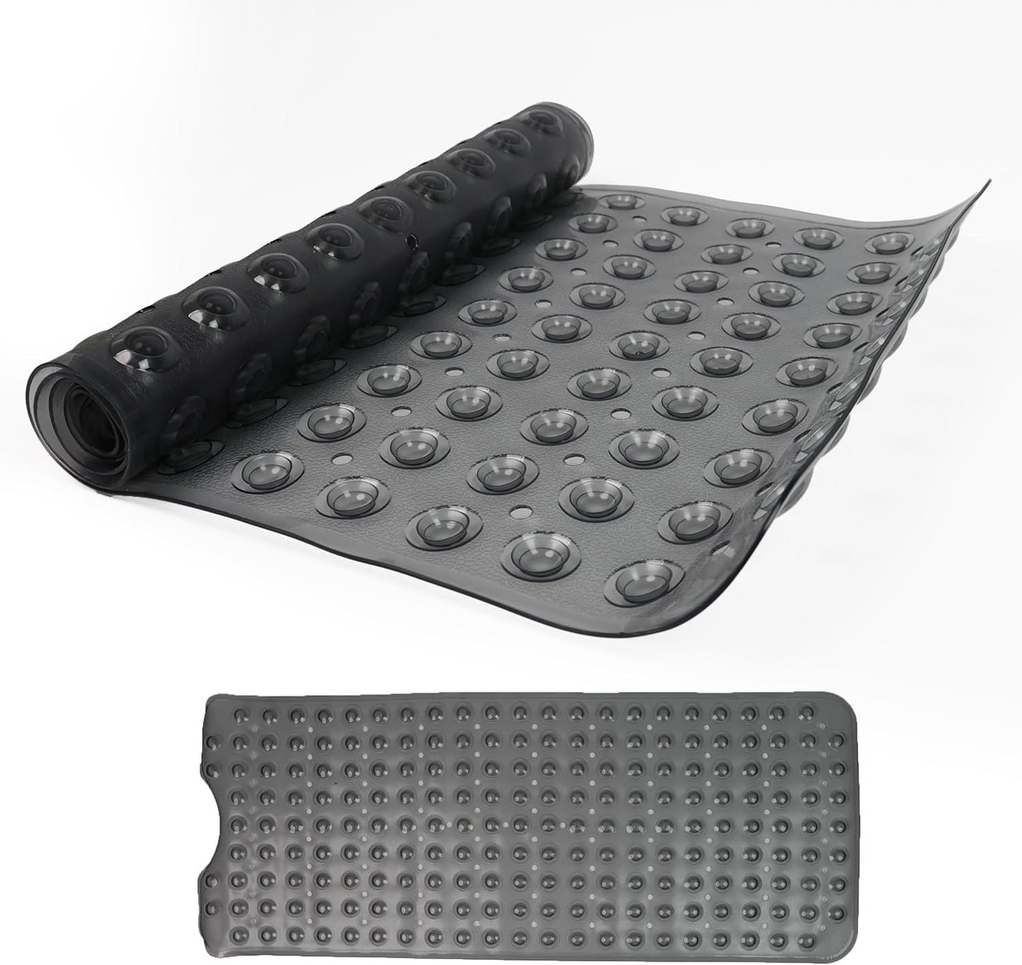 100 x 40 cm Shower Bath Mat Non Slip Anti Mould & Mildew With Strong Suction Cups Grip And Drain Holes