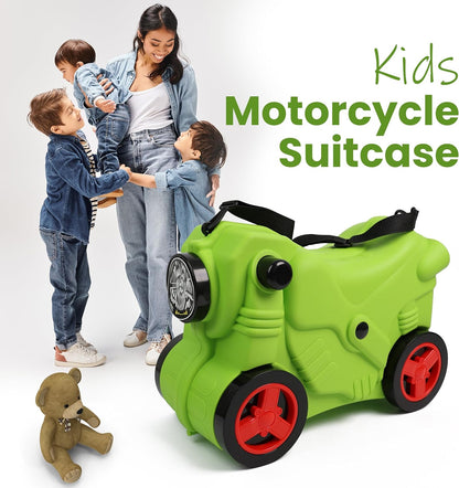 Kids Suitcase with Wheels Ride On Hand Luggage Cabin Trolley Travel Bags