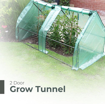 Mini Greenhouse Grow Tunnel With 2 Zipper Doors Vegetable Growhouse Plants Tent