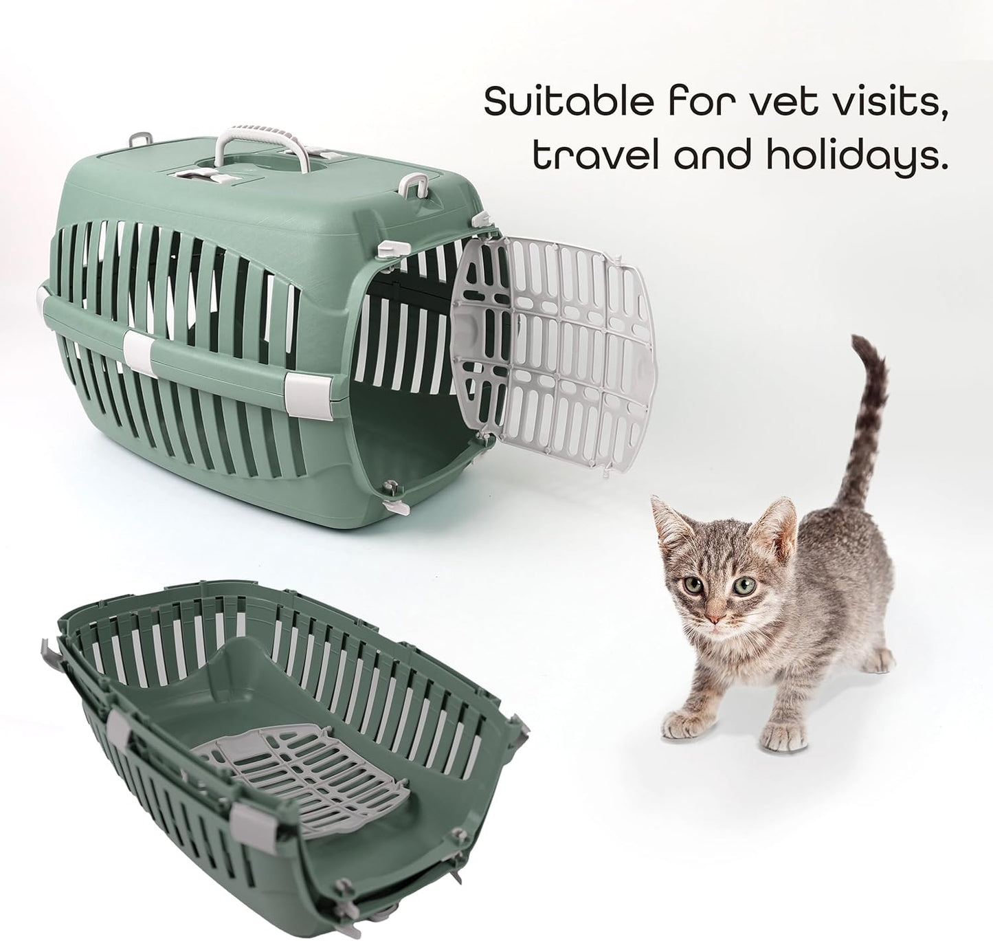 DIVCHI Cat Carrier Transport Crate Dogs Carrying Box Kitten Carry Basket Cats Puppys Travel Cage