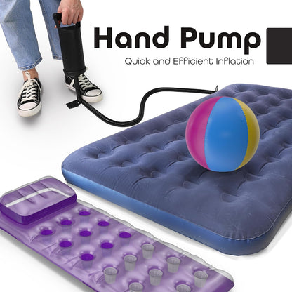 Air Bed Available in Double & Single size Manual Air Pump With 3 Nozzle