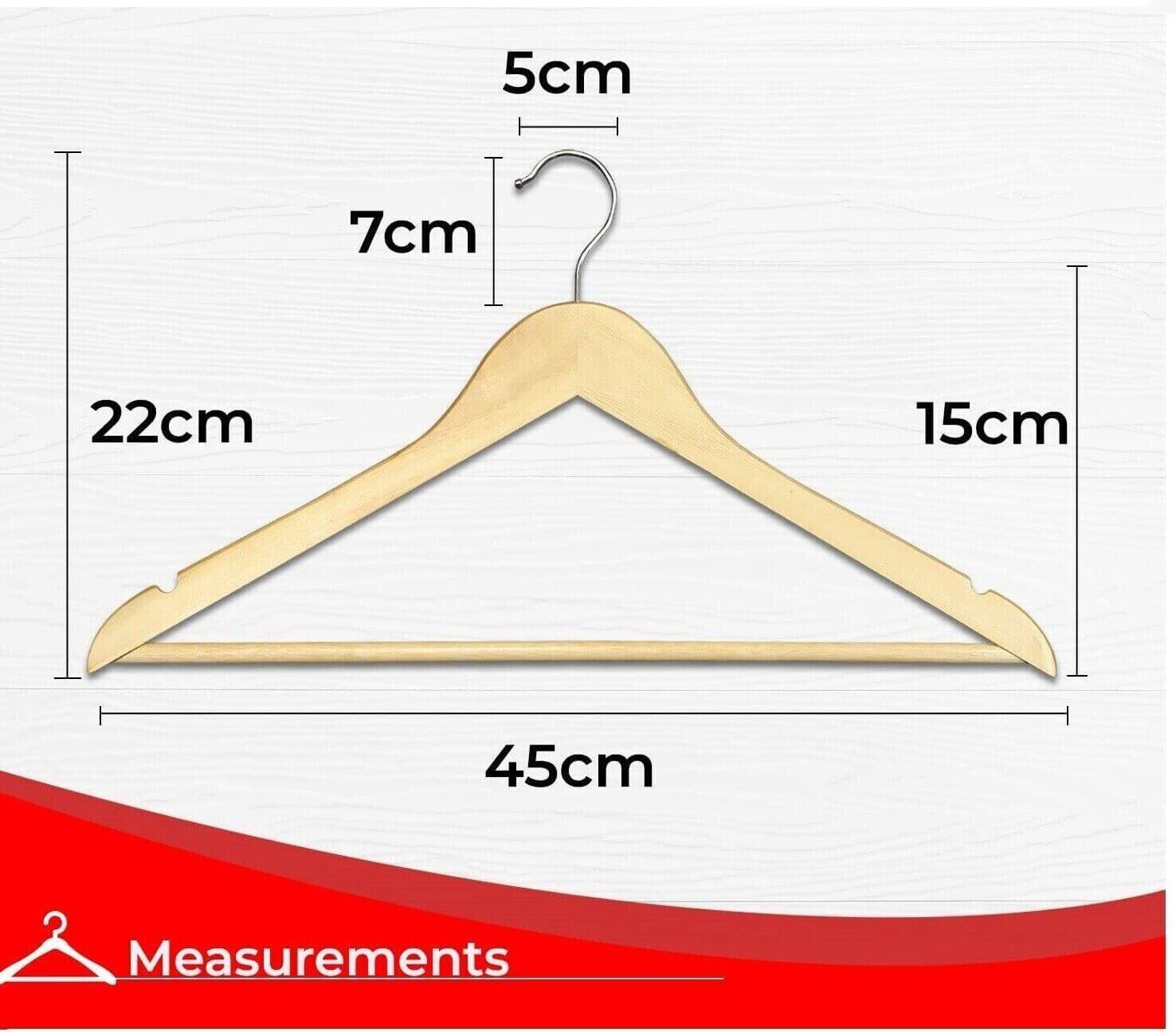 Strong Wooden Coat Hangers | Non Slip Coat Hangers Uk