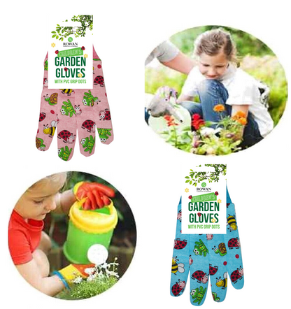 Gardening Non Slip Gloves PVC Dots Children's Kids Boys & Girls Outdoor Activity