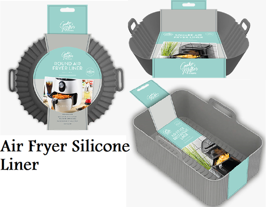 Resuable Air Fryer Silicone Liner Non sticky Easy to clean Available in 3 Shapes