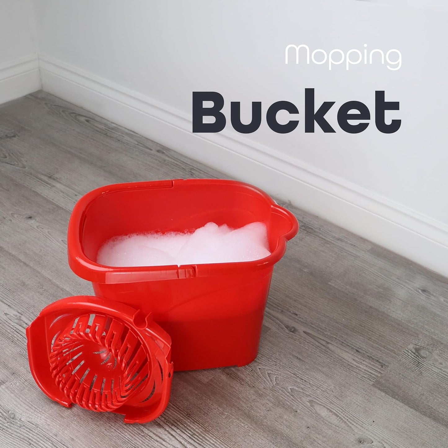 Wringer Mop Bucket Lightweight & Portable Floor Mess-Free Pouring