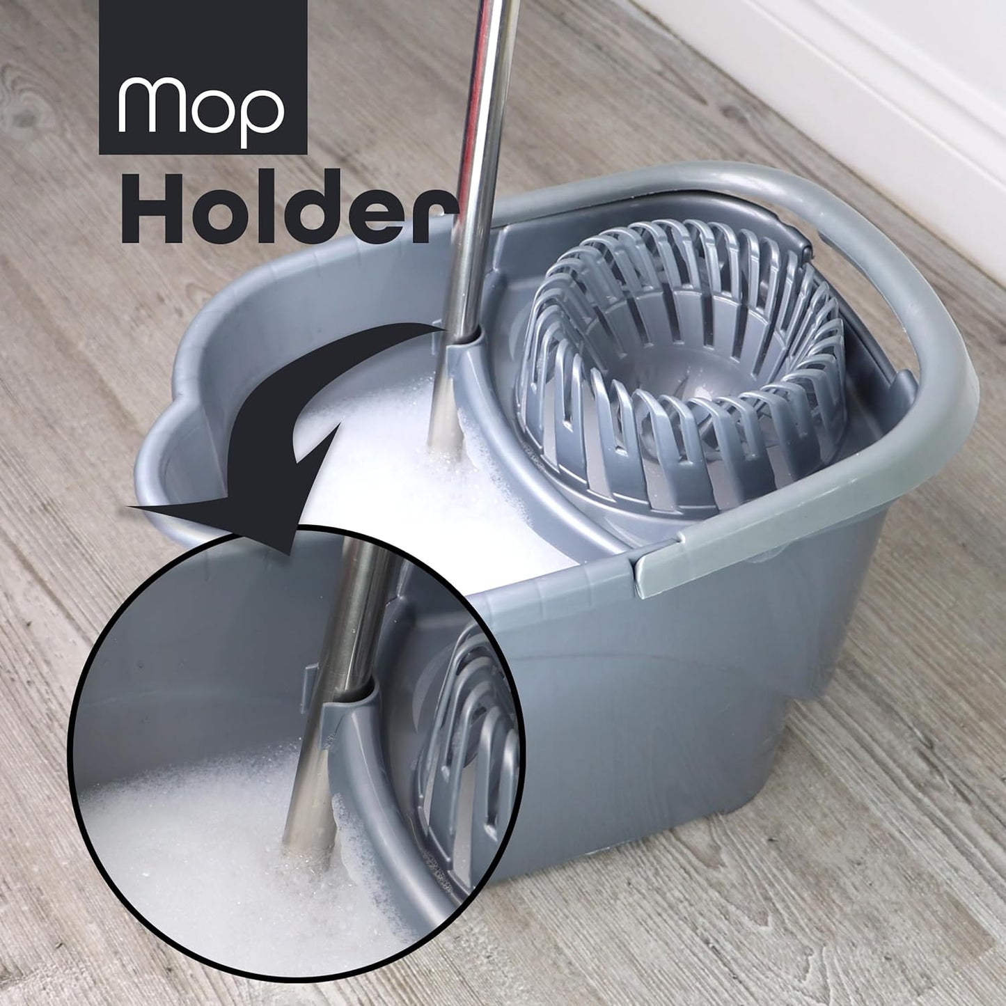 Wringer Mop Bucket Lightweight & Portable Floor Mess-Free Pouring