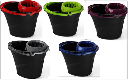 Plastic Mop Bucket 14 Litre Large & Small Area Cleaning Floor Mop Bucket