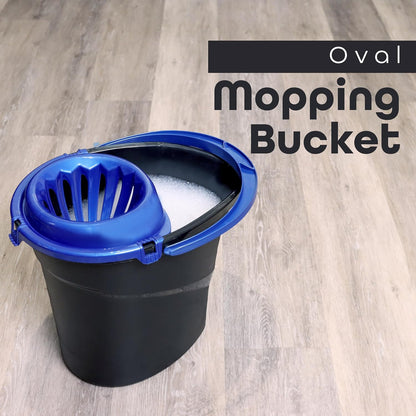 Plastic Mop Bucket 14 Litre Large & Small Area Cleaning Floor Mop Bucket